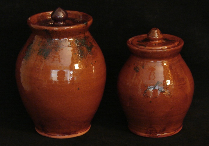 redware jars, spangles
